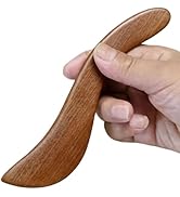 KINTEGOOD Traditional Sandalwood Muscle Gua Sha Scraper Tool, Natural Wood Scraping Board for Bod...
