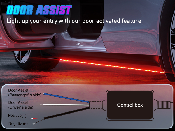 Nilight 4Pcs Aluminum Underglow Neon Accent Strip Lights