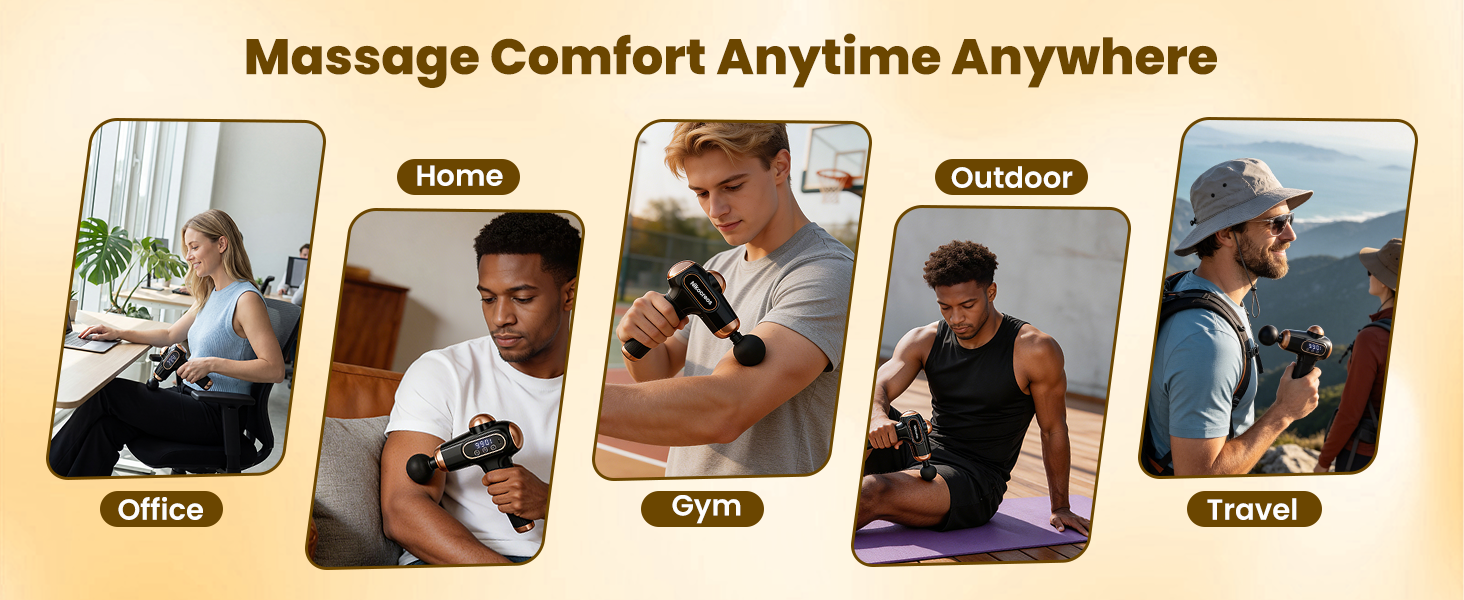 use the massage gun anywhere, anytime