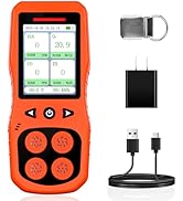 ZYKYCX 4 Gas Monitor Multi Gas Detector for O2, CO, H2S, Combustible Gas Tester, Rechargeable 4 G...