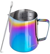 Milk Frothing Pitcher Colorful 350ml (12oz) Steaming Pitchers Stainless Steel Milk Coffee Cappucc...