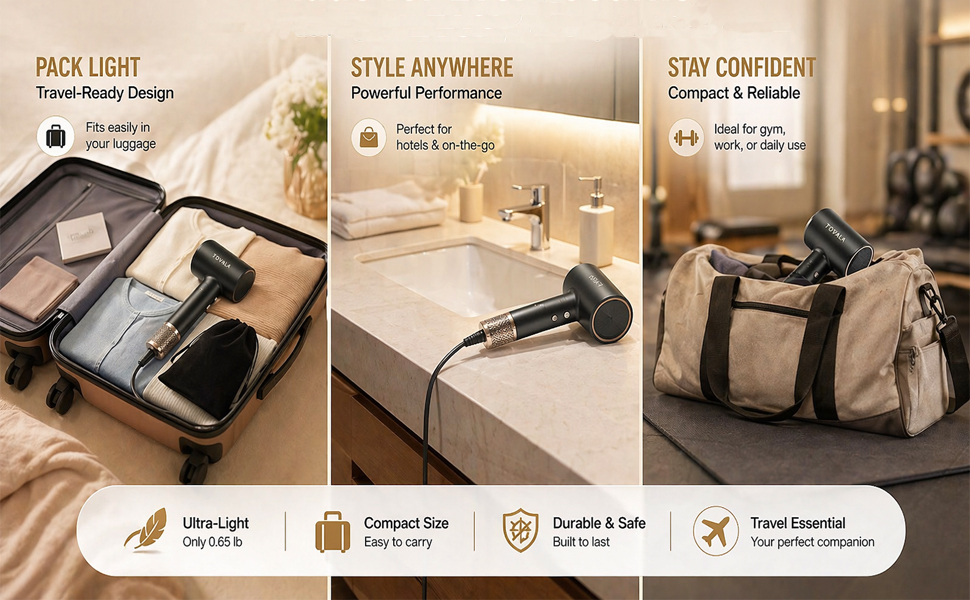 compact hair dryer