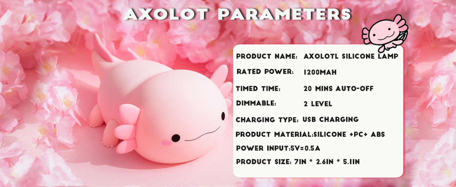 Axolot lamp silicone night light 