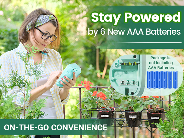 label maker with keyboard and AAA batteries to stay powered