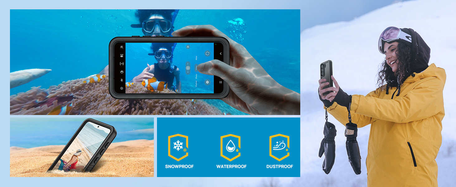 Waterproof, dustproof, snowproof