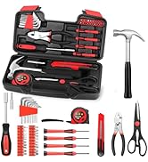 39-Piece Household Tool Set with Toolbox Storage Case - All Purpose Small Hand Tool Kit Includes ...