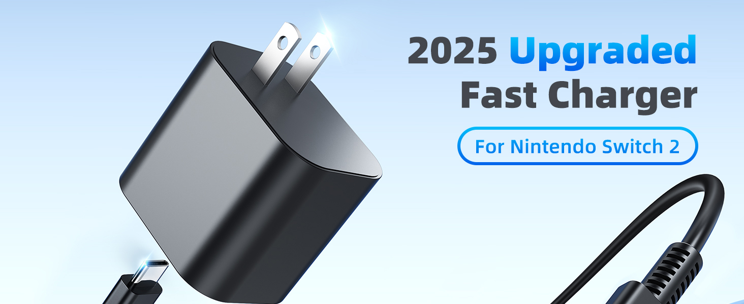 Switch 2 60W Extra Long Charger for Nintendo 2