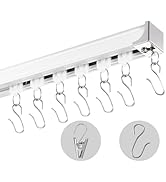 VEVOR Ceiling Curtain Track Set, 17.7 FT/5.4 Meter, Sliding Ceiling Track System for Curtains, Ro...