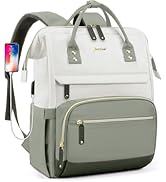 Laptop Backpack Women Work Bag: 15.6 inch Work Bookbag with USB Charging Port Large Travel Backpa...