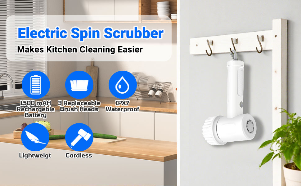battery powered small Scrubber for kitchen