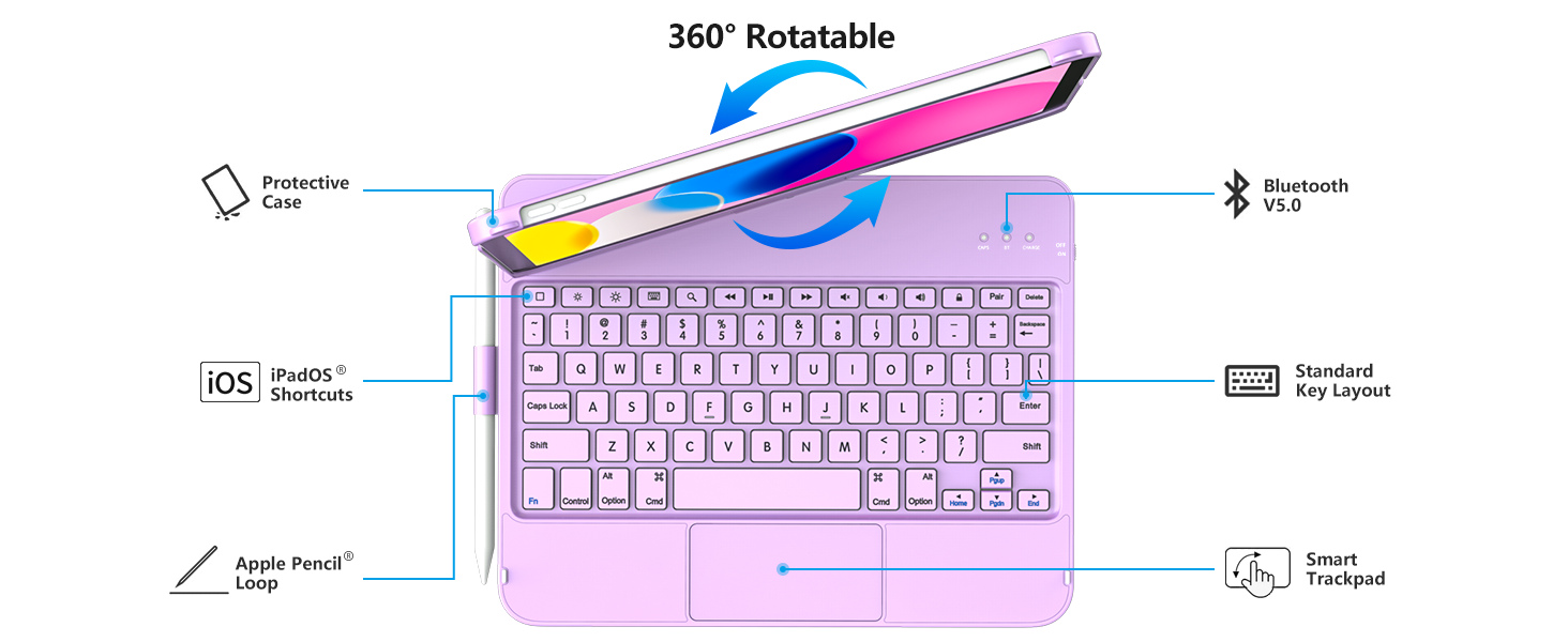 ipad 10th generation case with keyboard