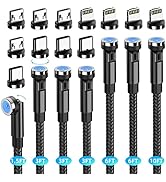 Magnetic Charging Cable [7-Pack 1.6FT/3FT/3FT/3FT/6FT/6FT/10FT] 540° Rotating Magnetic Phone Char...