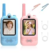 Maireien 2 Pack Video Walkie Talkies for Kids, Long Range Rechargeable Video Walkie-Talkie, Video...