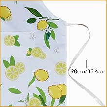 Adjustable Waterproof Kitchen Apron for Women with 2 Pockets
