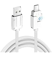 YACSEJAO 66W USB A to USB C Fast Charging Cable,USB Type C Single Handed Press to Release Design ...