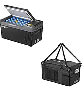 BougeRV Bundle Items: CRPRO 21 Quart 12v Car Refrigerator (Black) and 21 Quart Insulated Protecti...