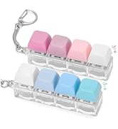 Netholid 2 PCS Keyboard Fidget Toys for Adults Silent and Loud Keyboard Clicker Keychain Sensory ...