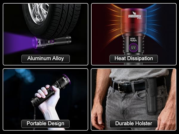 portable blacklight flashlight