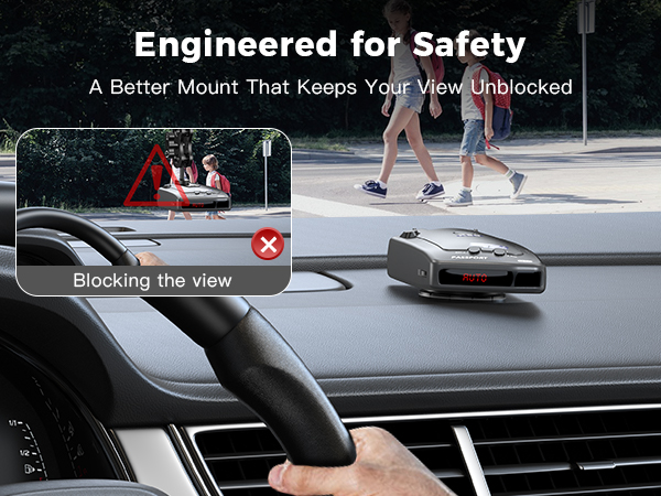 Magnetic Radar Detector Dashboard Mount