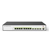 XikeStor L2 Ethernet Managed swtich 8 RJ45 10G Port and 4 Optical Port Internet Splitter 240Gbps ...