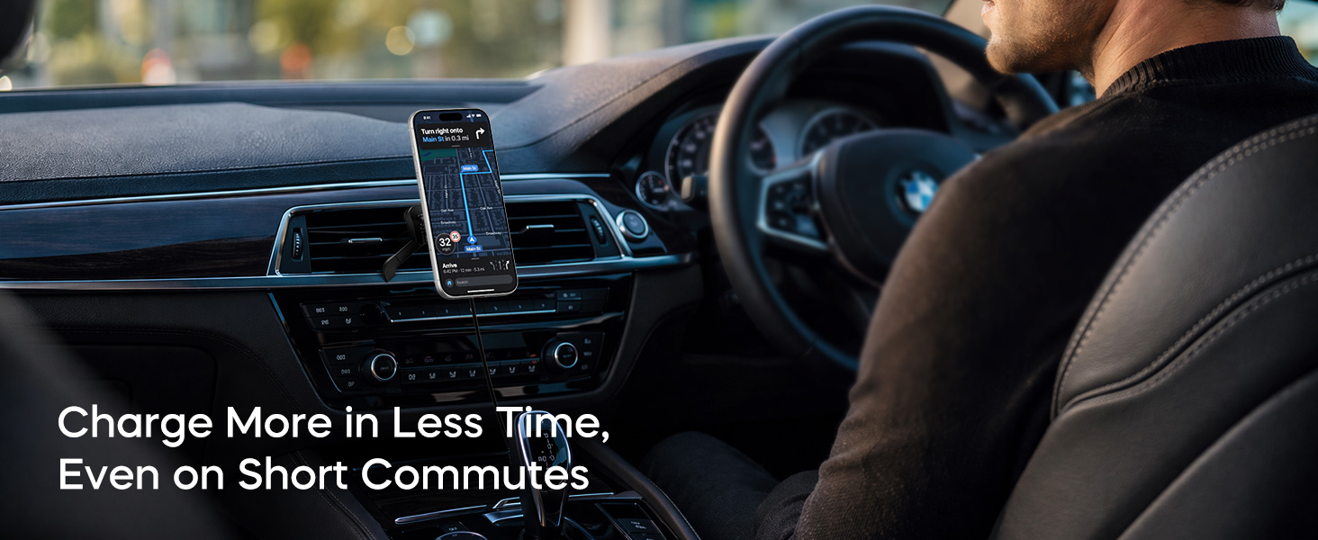 25W Car Wireless Charger, Magnetic Car Phone Holder