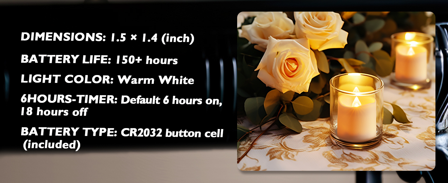 Timer Flameless LED Votive Candles
