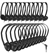 Classroom Headphones Bulk 20 Pack for Kids School Student,Wholesale Durable Wired Earphones Class...