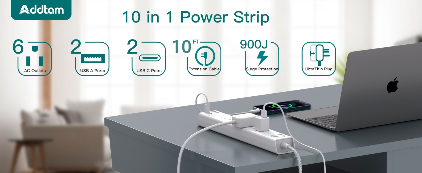 10ft power strip