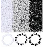 Eppingwin 1000+ pcs Pony Beads, Bracelet Beads for Hair Braids, Plastic Bead for Bracelets, Neckl...