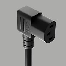 NEMA 5-15P to C13 Right Angle Universal Power Cord