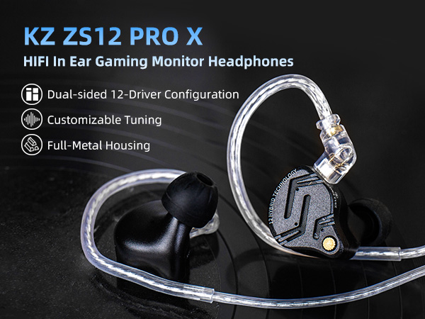 kz zs12 pro x iem earphones