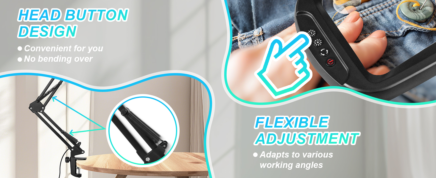 magnifier with clamp