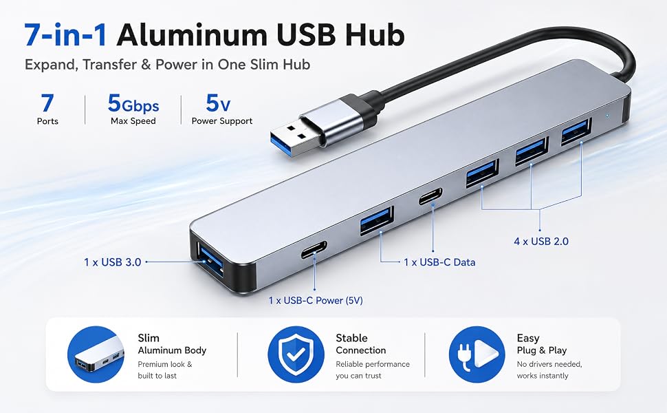 7 port usb 3.0 hub