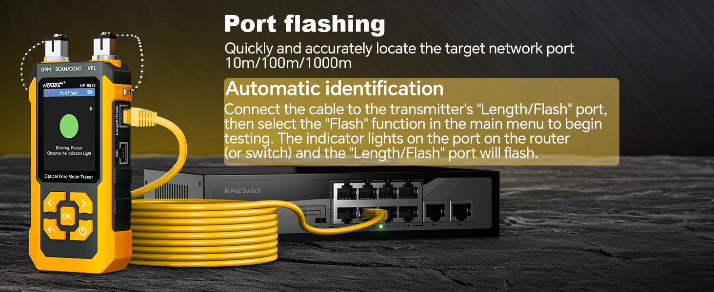NF-8518 Network Cable Tester with Optical Power Meter, Ethernet Cable Tester