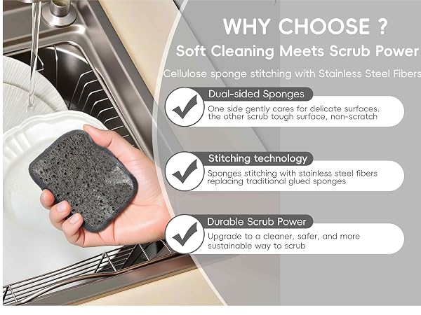 Sponges Kitchen Dish Sponge Kitchen Sponges for Washing Dishes Cleaning Sponge Cleaning Supplies