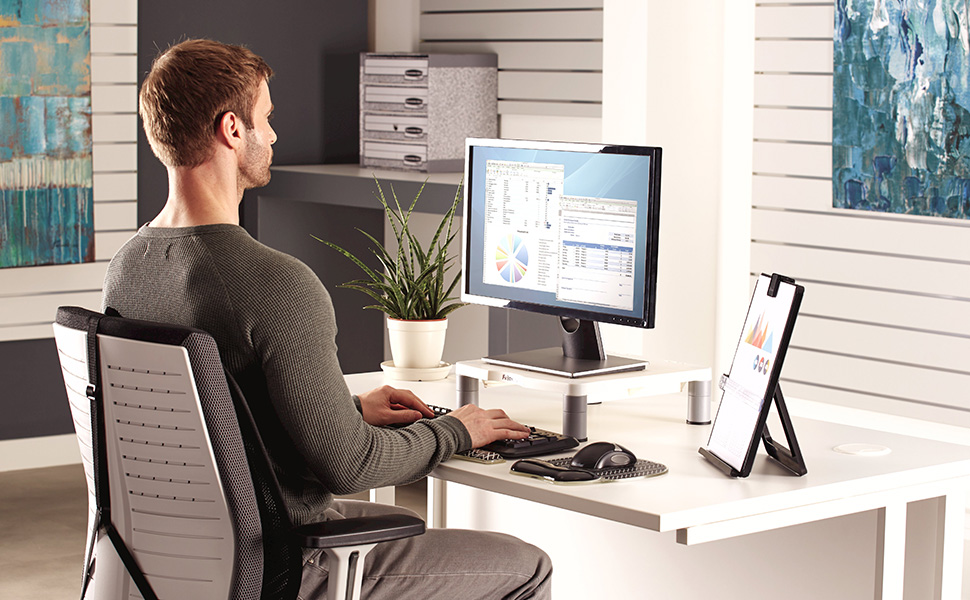 monitor riser, fellowes, fellowes monitor riser, desktop