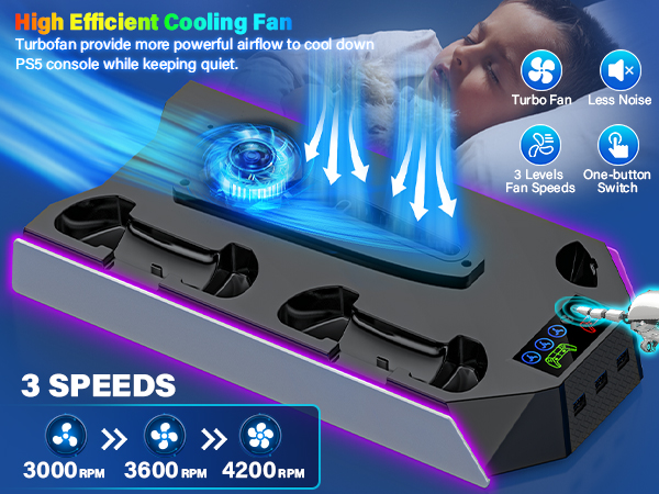 ps5 cooling station with cooling fan