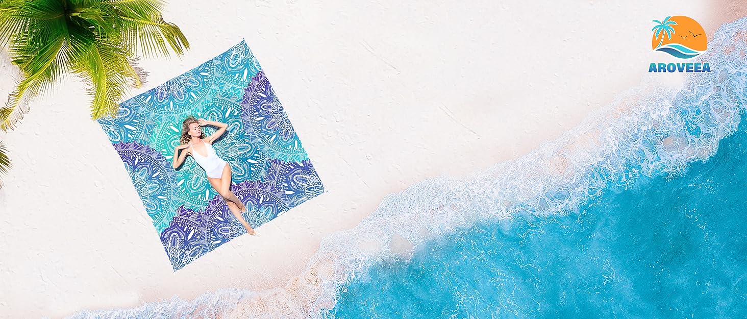beach blanket sandproof waterpoof oversized compact lightweight durable breathable quickdry portable