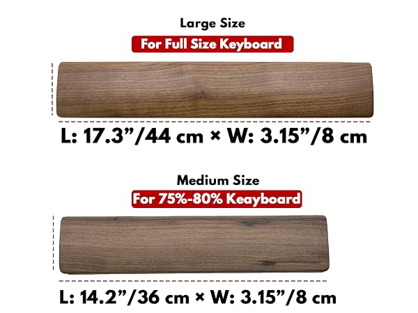 Hausmoda walnut wood wrist rest