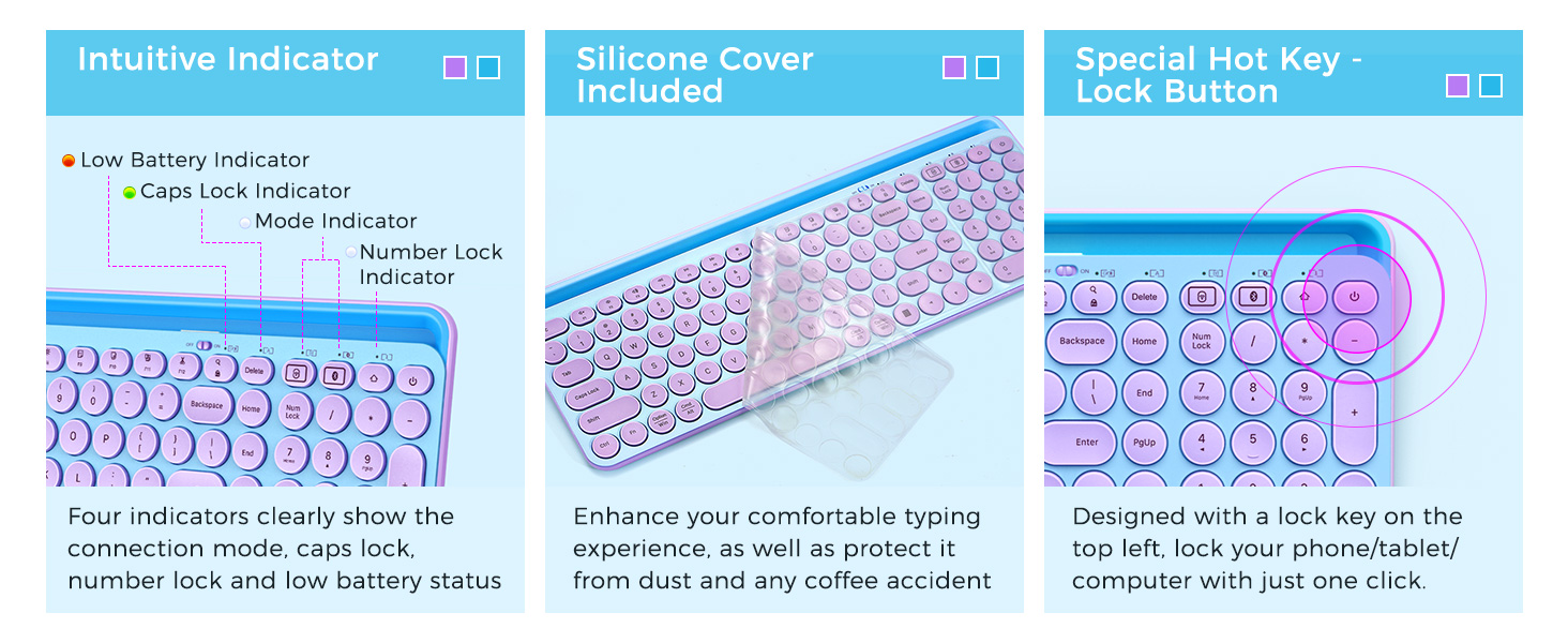 cute wireless keyboard mouse bluetooth keyboard and mouse for ipad keyboard mouse with number pad