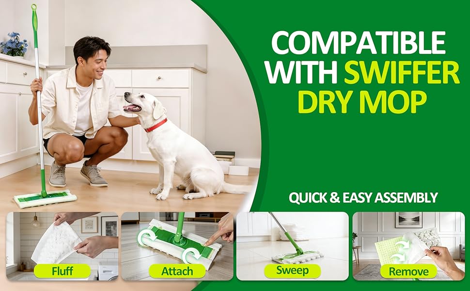 COMPATIBLE WITH SWIFFER DRY MOP