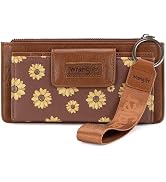 X Wrangler Wristlet Wallet for Women Floral Wallets Card Cases &amp; Money Organizers Bifold Clutch W...