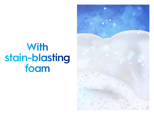 with stain-blasting foam