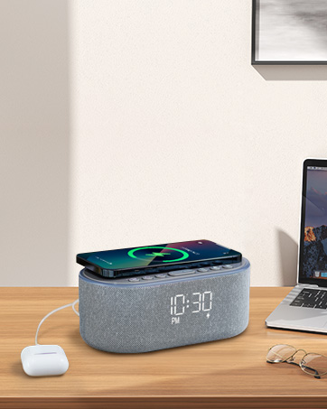 clock radio with charging station