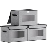 YheenLf Storage Basket, Decorative Linen Closet Organizers Bins, 13 x 9.1 x 7.9 inch Clothes Boxe...