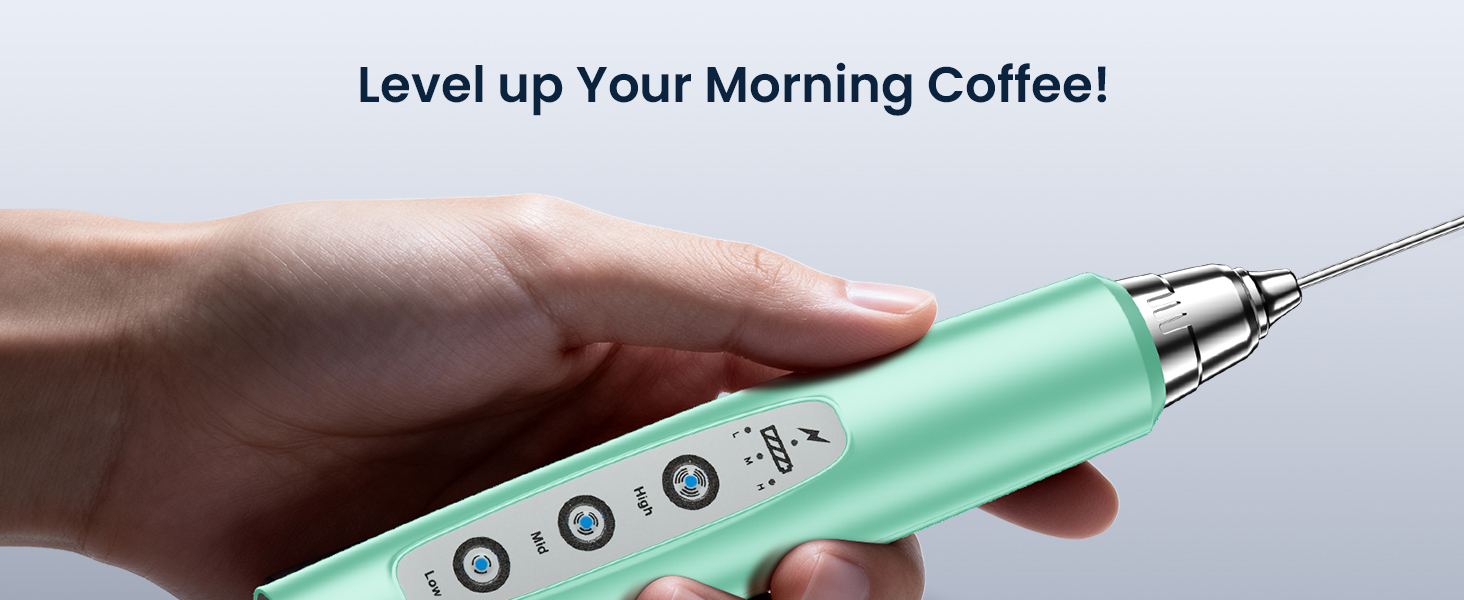 milk frothewand handheld rechargeable electric whisk drink mixer coffee hand mixer drink mixer