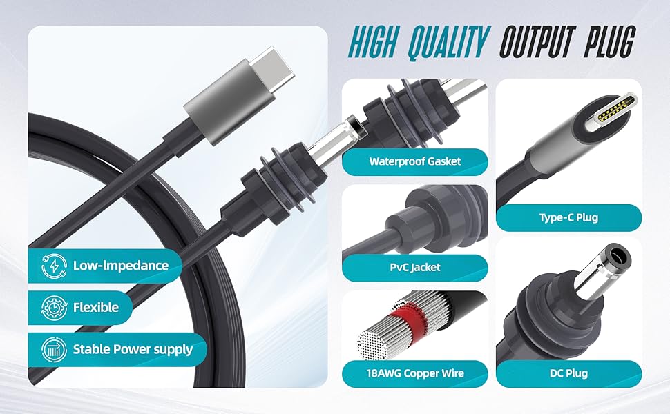 Starlink Mini USB-C to DC Power Cable