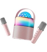 MOMOHO Karaoke Machine for Kids, Mini Karaoke Mchine,Portable Bluetooth Speaker with 2 Wireless M...