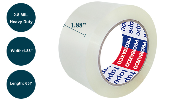 PROMAXCO 1.88inch Heavy Duty Packing Tape 65Y