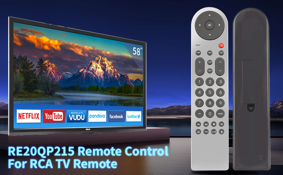RE20QP215 Replace RCA Universal Remote Control for TV